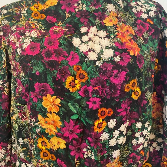 Desigual Womens Floral Cropped Longsleeve Blouse - Picture 3 of 10